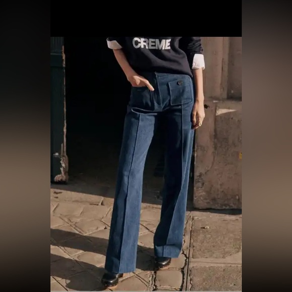 C’est A La Mode Denim - New Trending High Waist Wide Leg Jeans | size S/M